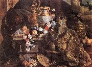 MONNOYER, Jean-Baptiste Still-Life of Flowers and Fruits Sweden oil painting reproduction